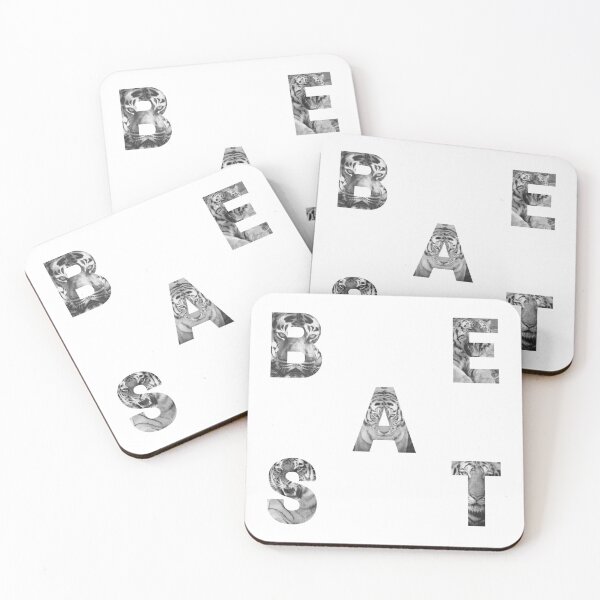 Item preview, BEAST Tiger Grayscale Single Letters Pack designed and sold by StayCuztom.