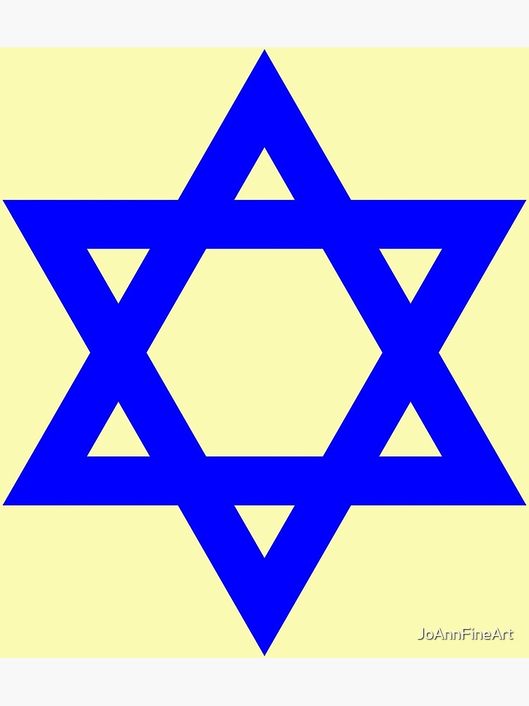 Star of David, blue and thick star-of-david-blue-and-thick-photographic-print-for-sale-by-joannfineart-redbubble