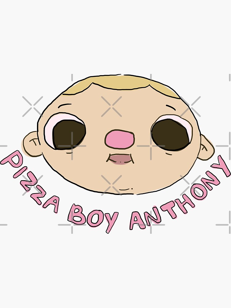 "Jack Stauber pizza boy anthony" Sticker by ElaBlok Redbubble