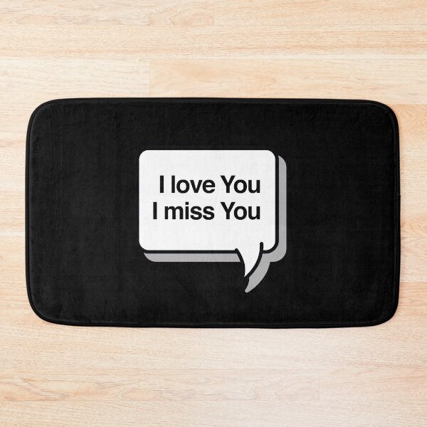 Item preview, I love u, I miss you minimal typography chatbox design designed and sold by Kvyom.