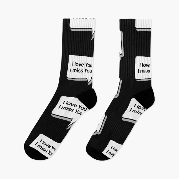 Item preview, I love u, I miss you minimal typography chatbox design designed and sold by Kvyom.