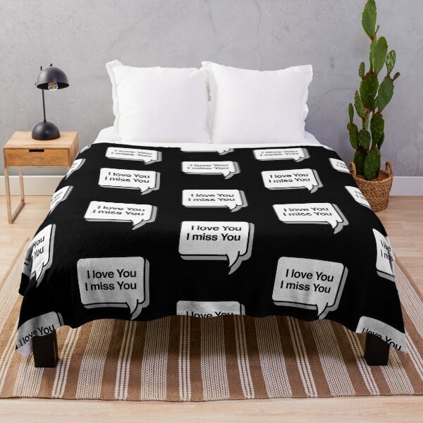 Item preview, I love u, I miss you minimal typography chatbox design designed and sold by Kvyom.