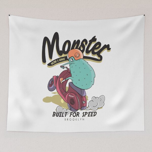 Item preview, cool monster riding a motorcycle designed and sold by diab diab.