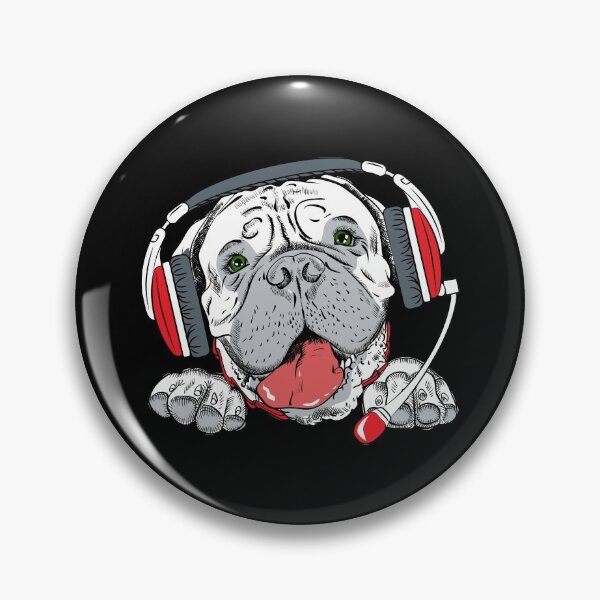 Item preview, Cute Bullmastiff in headphones designed and sold by kalud-zoldyck.