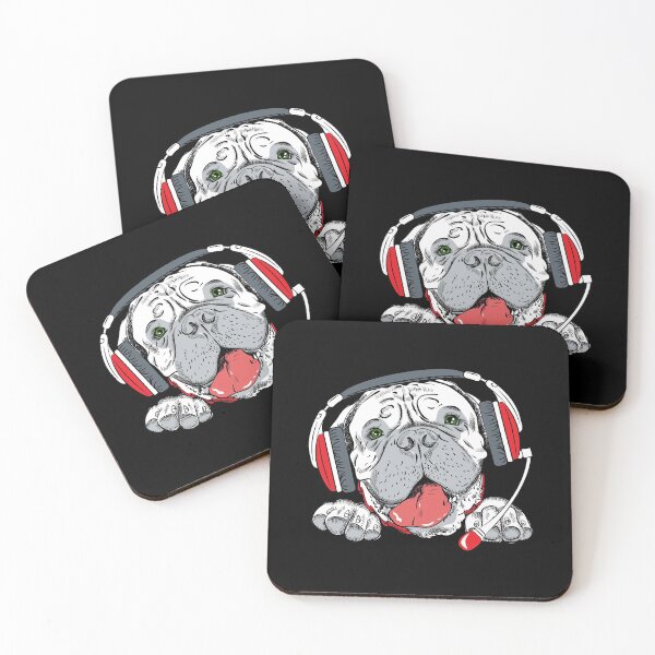 Item preview, Cute Bullmastiff in headphones designed and sold by kalud-zoldyck.