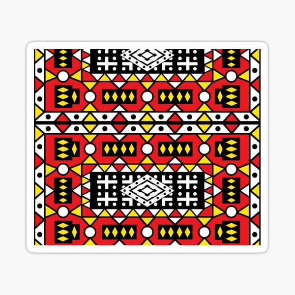 African pattern wax design Kizomba Samakaka Ankara print Angola Sticker