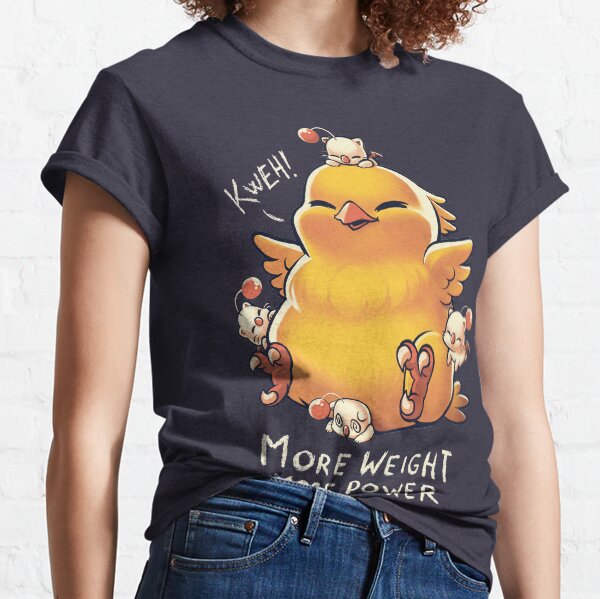 Funny Fat Chocobo - Big Power - Final Fantasy Summon Creature Classic T-Shirt
