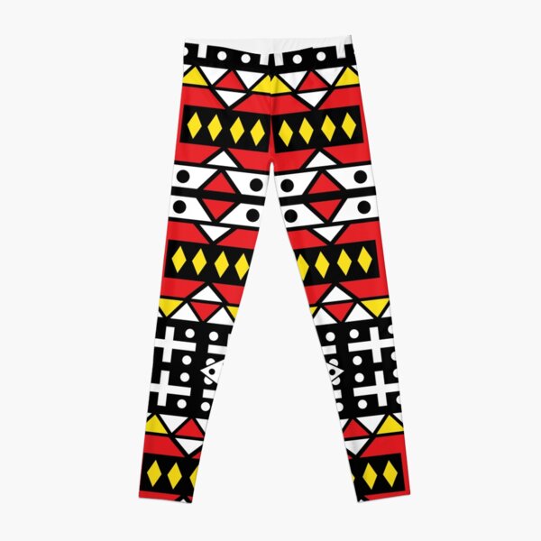 African wax design Samakaka Ankara print Angola Kizomba Leggings