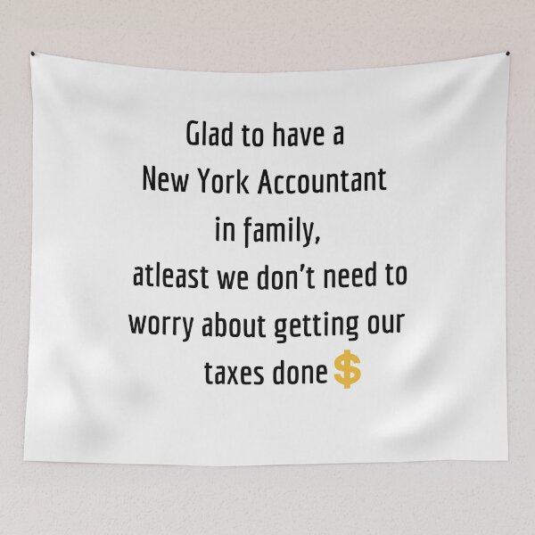Item preview, Accountant New York,  Accounting Jokes designed and sold by Kritika 99.