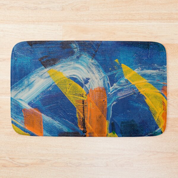 Item preview, Modern Yellow Orange Navy Blue Abstract designed and sold by IamTrending.