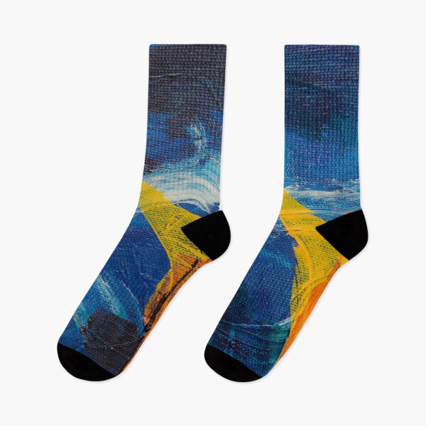 Item preview, Modern Yellow Orange Navy Blue Abstract designed and sold by IamTrending.