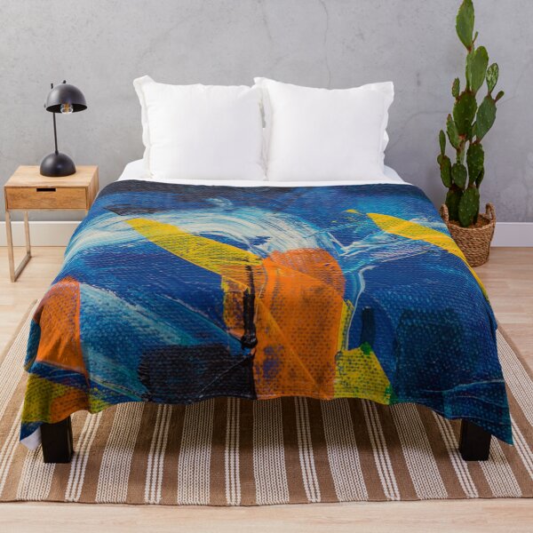 Item preview, Modern Yellow Orange Navy Blue Abstract designed and sold by IamTrending.