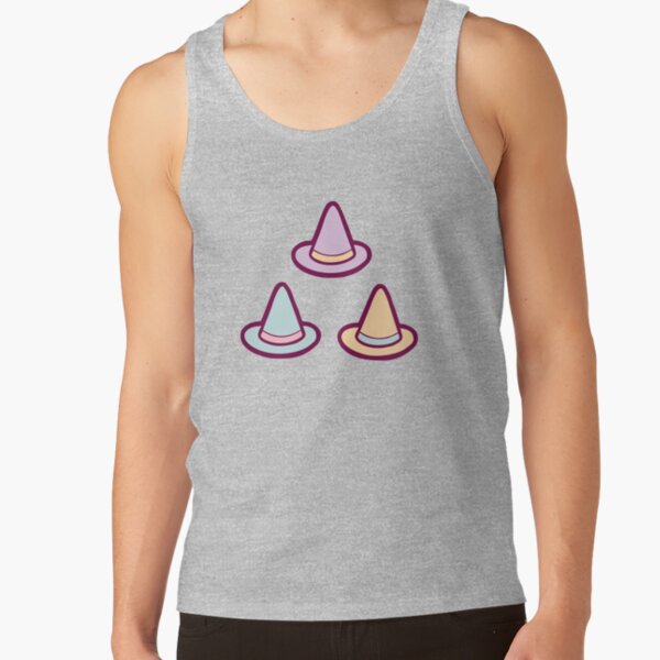 Halloween Witches Hat Pattern in Pastels Tank Top
