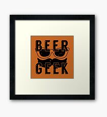 Beer Geek - Vintage Style Beer Poster Framed Print