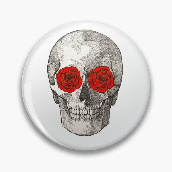 Item preview, Skull with Rose Eyes designed and sold by AngusHillsArt.