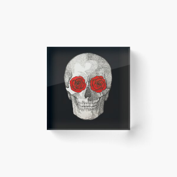 Item preview, Skull with Rose Eyes designed and sold by AngusHillsArt.