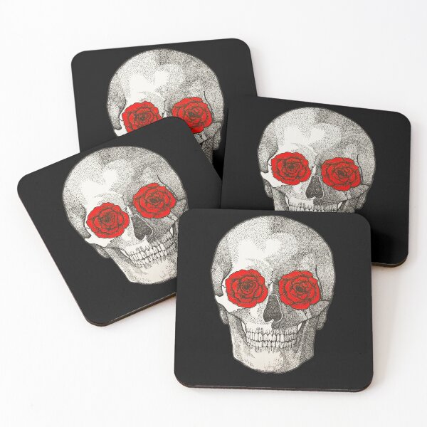 Item preview, Skull with Rose Eyes designed and sold by AngusHillsArt.