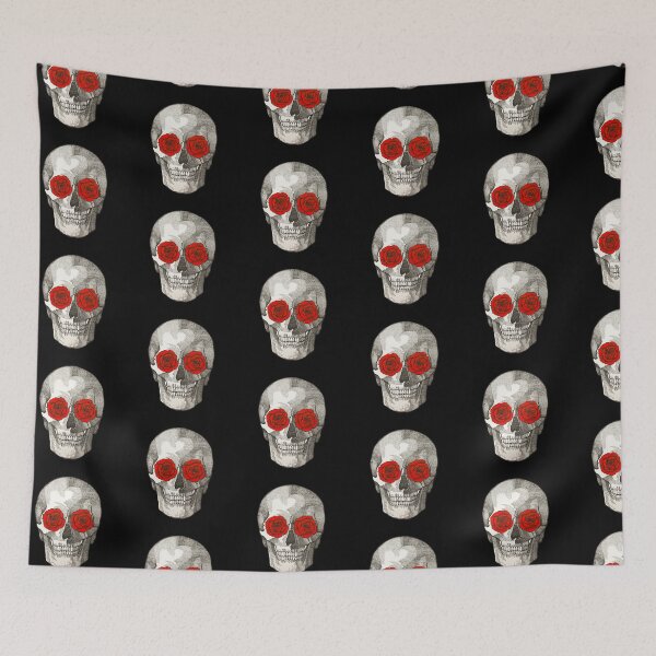 Item preview, Skull with Rose Eyes designed and sold by AngusHillsArt.
