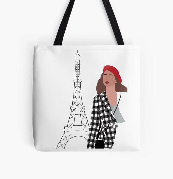 Emily In Paris Creative Canvas Tote Bag Eco Shopping Bag Large Capacity  Shoulder Bag Women Female