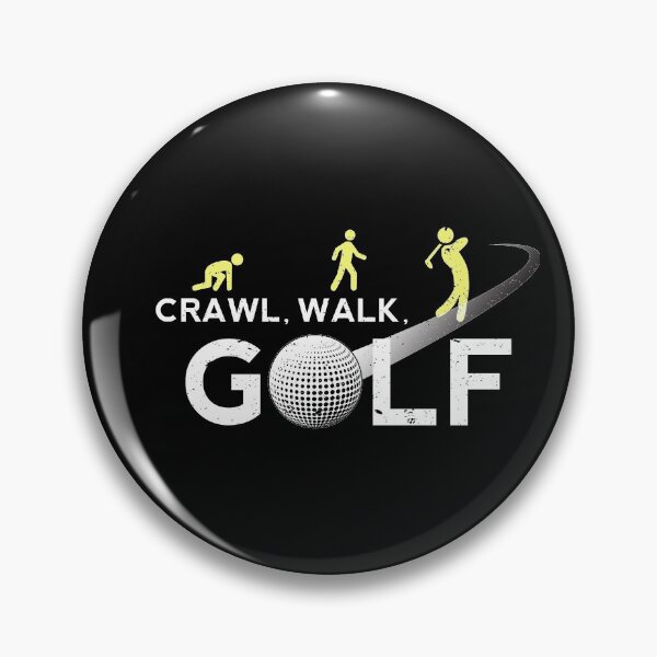Artikelvorschau, Crawl Walk Golf Lustige Entwicklung des Golfspielers entworfen und verkauft von GnarlyGatorTees.