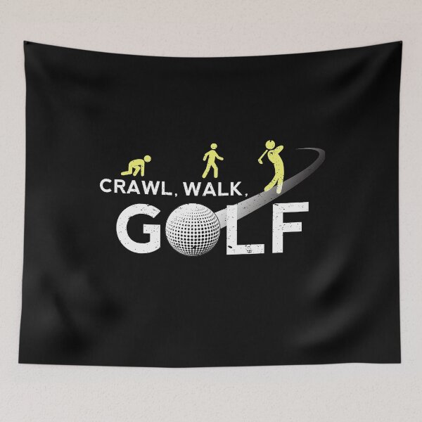 Item preview, Crawl Walk Golf Funny Evolution Of The Golfer designed and sold by GnarlyGatorTees.