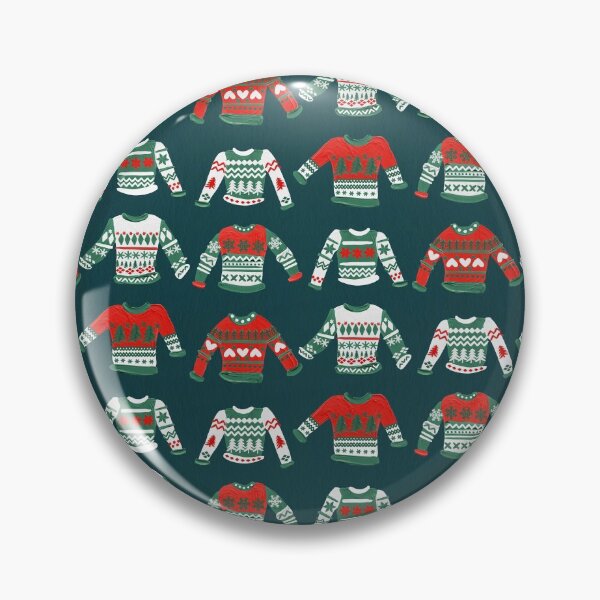 Item preview, Christmas Sweaters – Teal & Red Palette designed and sold by Cat Coquillette.