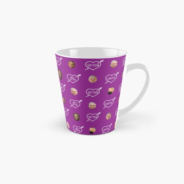 Brett Sutton - Face and Hearts Pattern Tall Mug