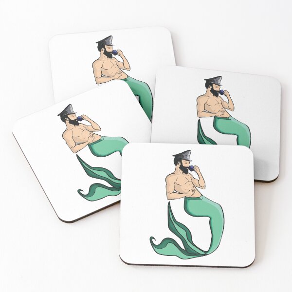 Item preview, Leather Merman Sipping Tea - Caucasian  designed and sold by TheLexyHeart.