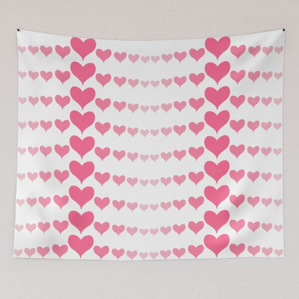 Item preview, Pink Ombre Love Hearts Row designed and sold by CottoVerdi.