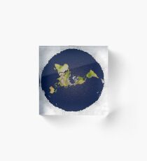 Flat earth Acrylic Block