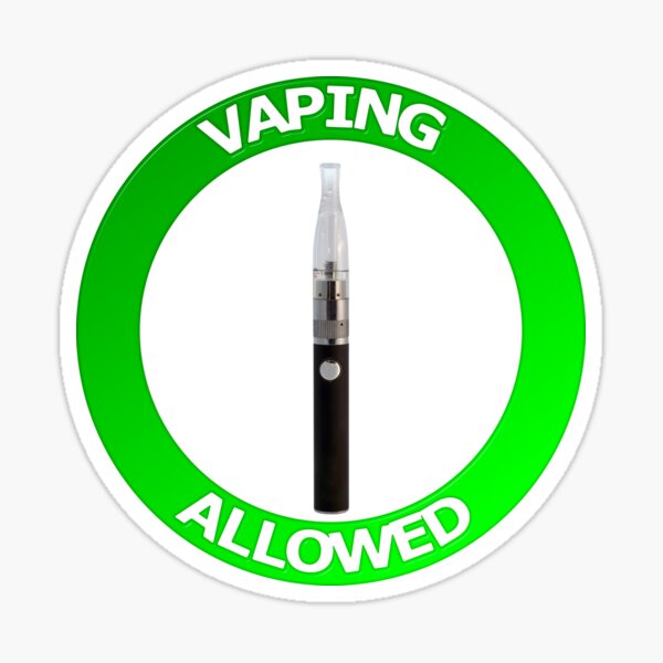 Vaping Allowed Sign Sticker