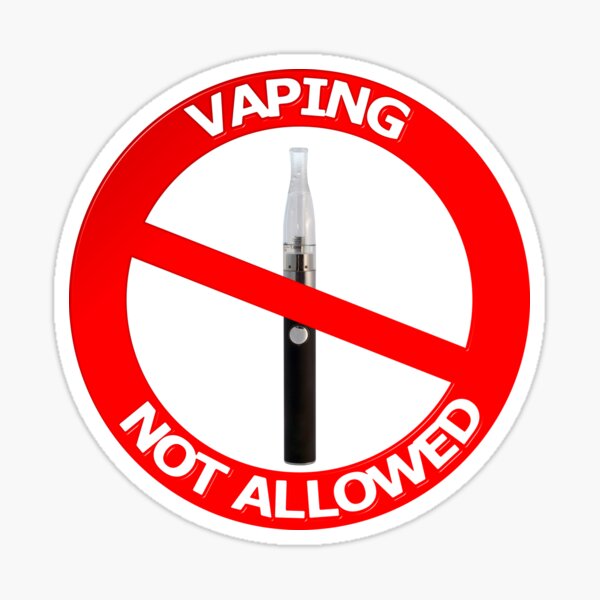 Vaping Not Allowed Sign Sticker