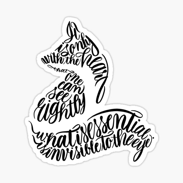 Stickers Sur Le Theme Calligramme Redbubble