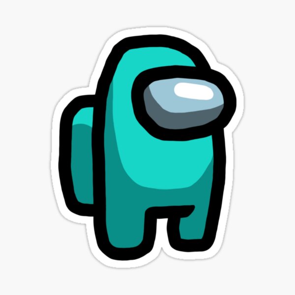 Cyan Among Us Crewmate Stickers | Redbubble