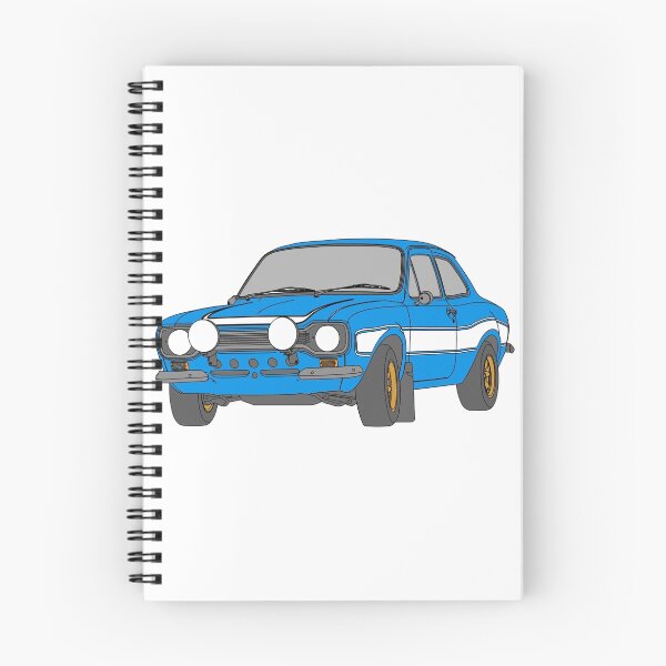 Item preview, 1970 Ford Escort RS2000 Fast and Furious Paul Walker's car Black Outline Colour fill. designed and sold by Adamasage.