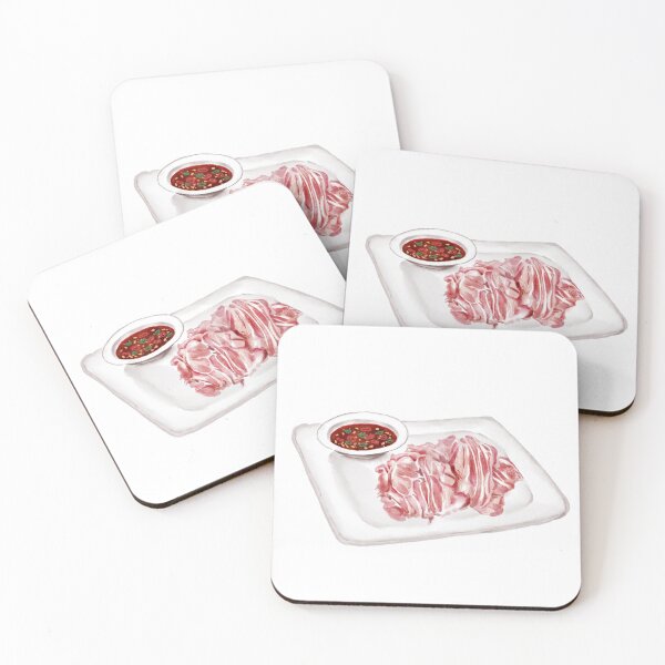 Item preview, Watercolor Illustration of Chinese Cuisine - Boiled mutton with sauce | 白切羊肉 designed and sold by iswenyi.