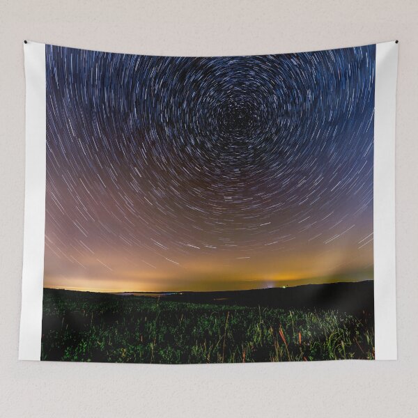 Item preview, Star trails over the field designed and sold by RezieMart.