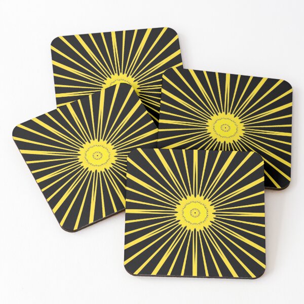 Item preview, Yellow radiating sun mandala pattern designed and sold by Sonia dutta_art.