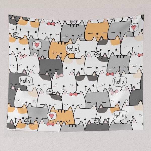 Item preview, Cute Kitty Cats designed and sold by Vector Scout Lab.