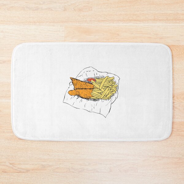 Item preview, Illustration of a British Snack - Fish and chips designed and sold by iswenyi.