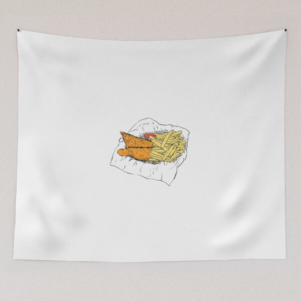 Item preview, Illustration of a British Snack - Fish and chips designed and sold by iswenyi.