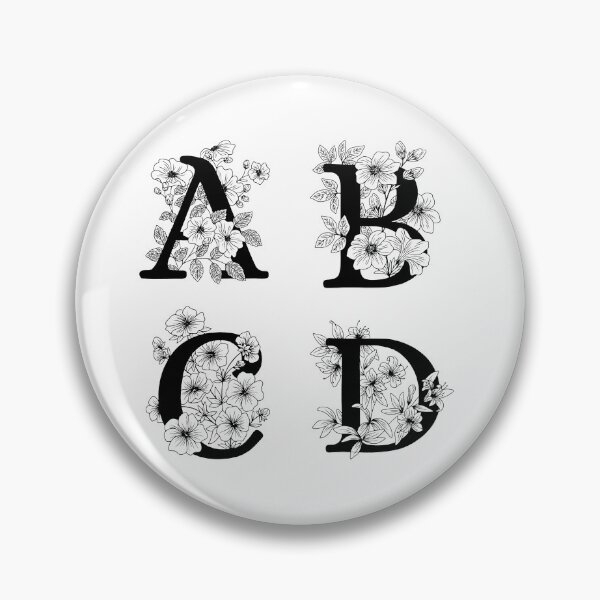 Item preview, A B C D Botanical Monogram designed and sold by artjojo.