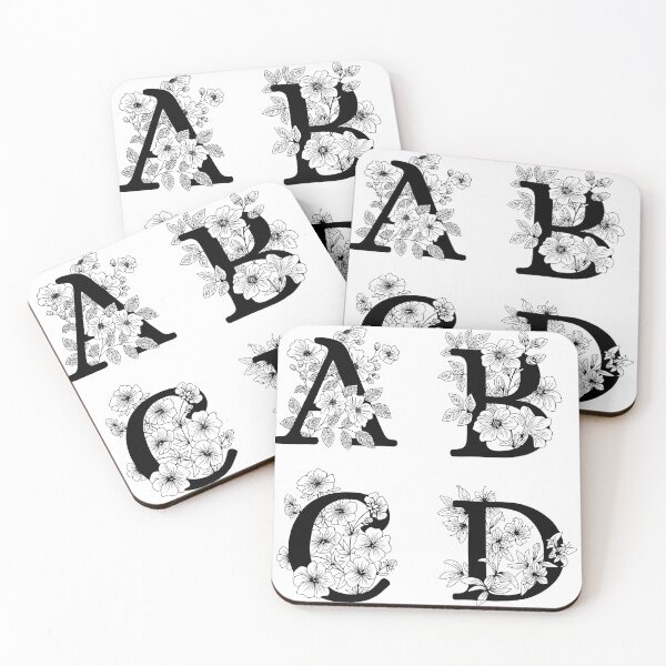 Item preview, A B C D Botanical Monogram designed and sold by artjojo.