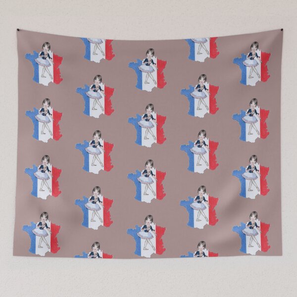 Item preview, French national flag ballet cute girl designed and sold by Katerina Makarova.