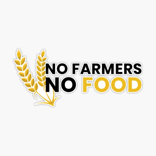 167 NO FARMERS NO FOOD WITH BLACK COLORCar Wraps, Decals & Stickers