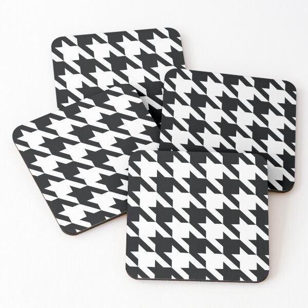 Item preview, Classic Houndstooth Black White Retro Fashion Pattern designed and sold by Inogitna Designs.