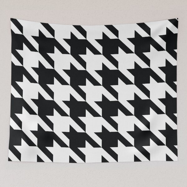 Item preview, Classic Houndstooth Black White Retro Fashion Pattern designed and sold by Inogitna Designs.