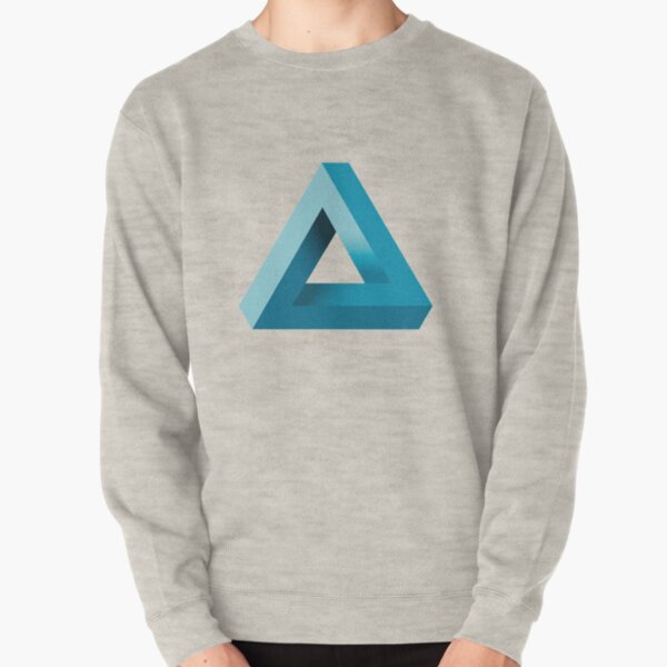 Penrose Triangle (Cyan) Pullover Sweatshirt