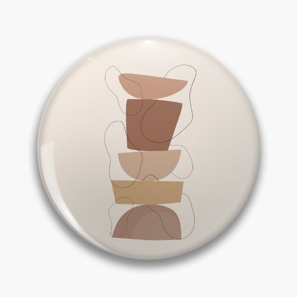 Item preview, Boho Abstract Shape Tower Warm Toned  minimalist Print designed and sold by zedonee.
