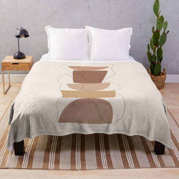Item preview, Boho Abstract Shape Tower Warm Toned minimalist Print designed and sold by zedonee.